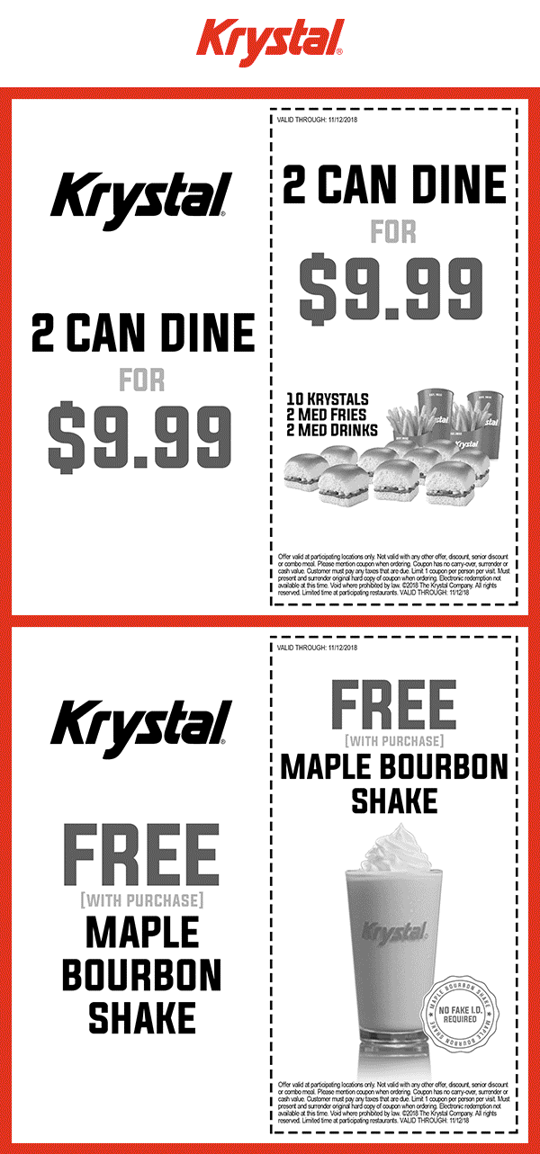 Krystal Coupons 2022 Printable Printable World Holiday