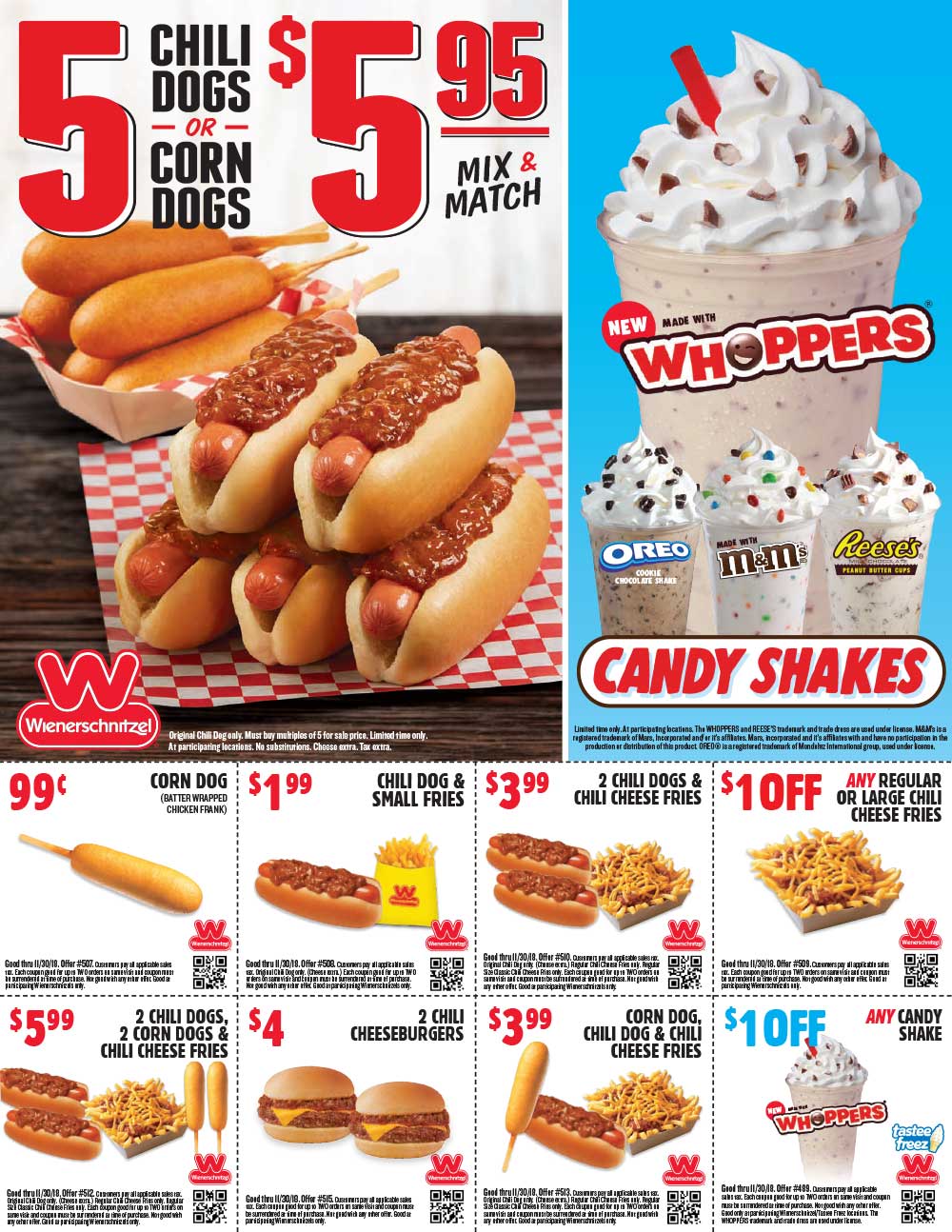  1 Corn Dogs More At Wienerschnitzel Restaurants Wienerschnitzel 