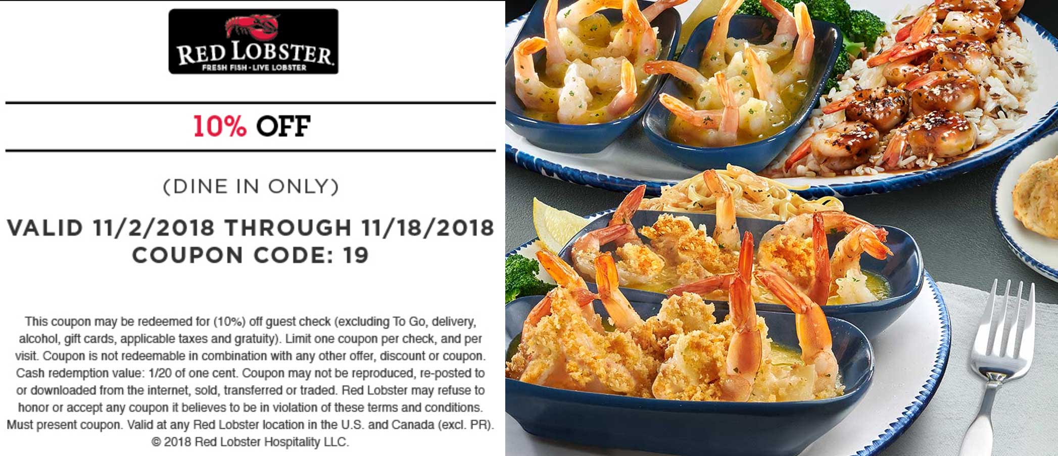 Red Lobster Coupon April 2024 10% off at Red Lobster restaurants
