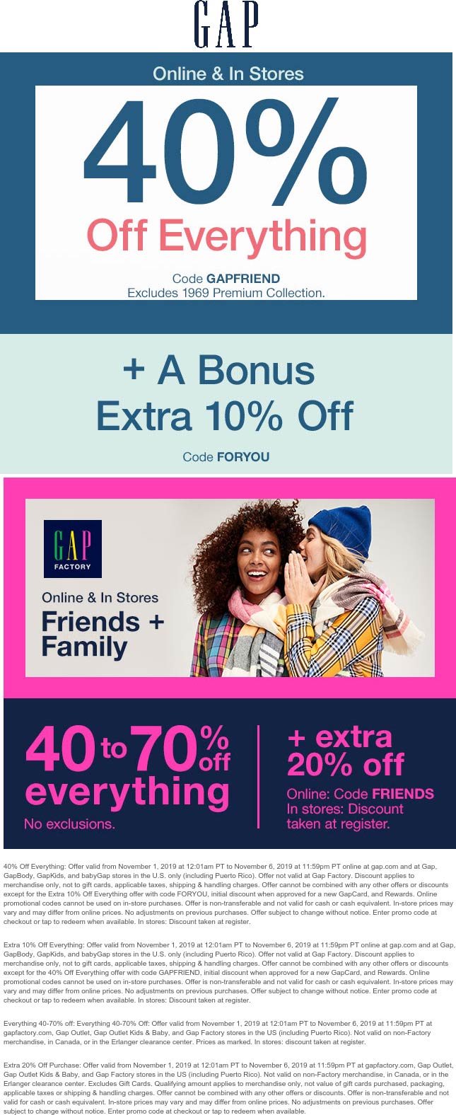 Gap coupons & promo code for [May 2022]