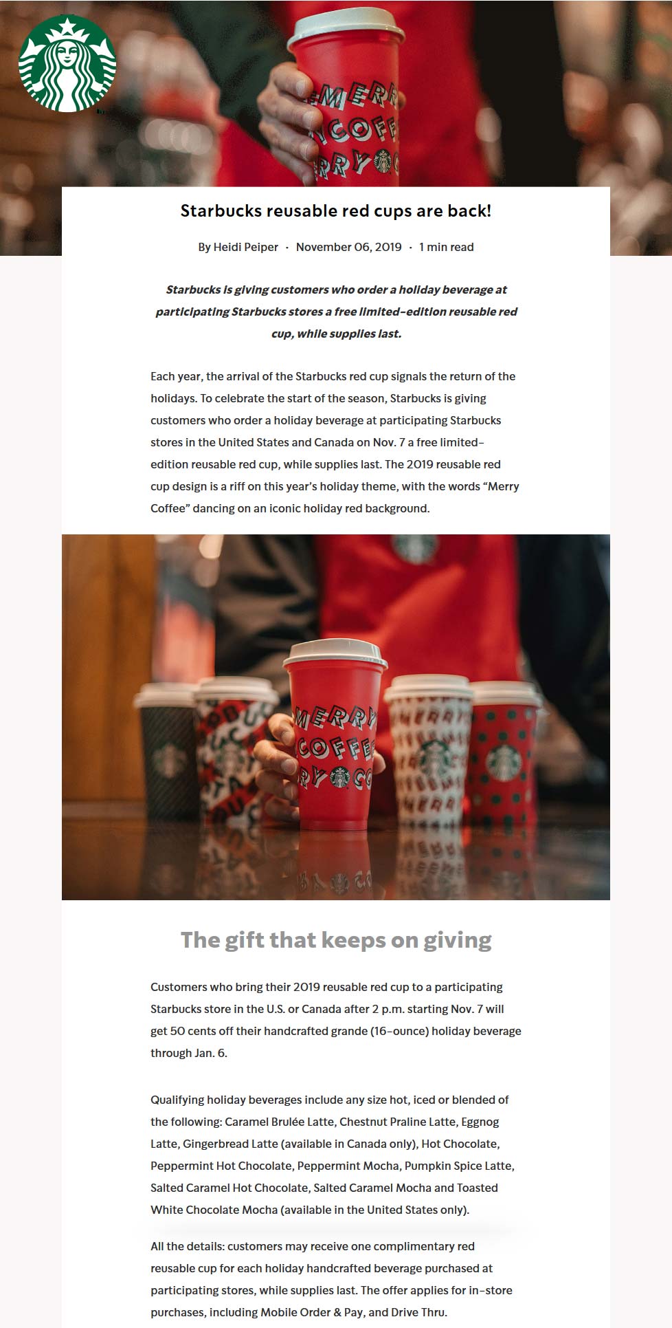 Starbucks coupons & promo code for [May 2022]