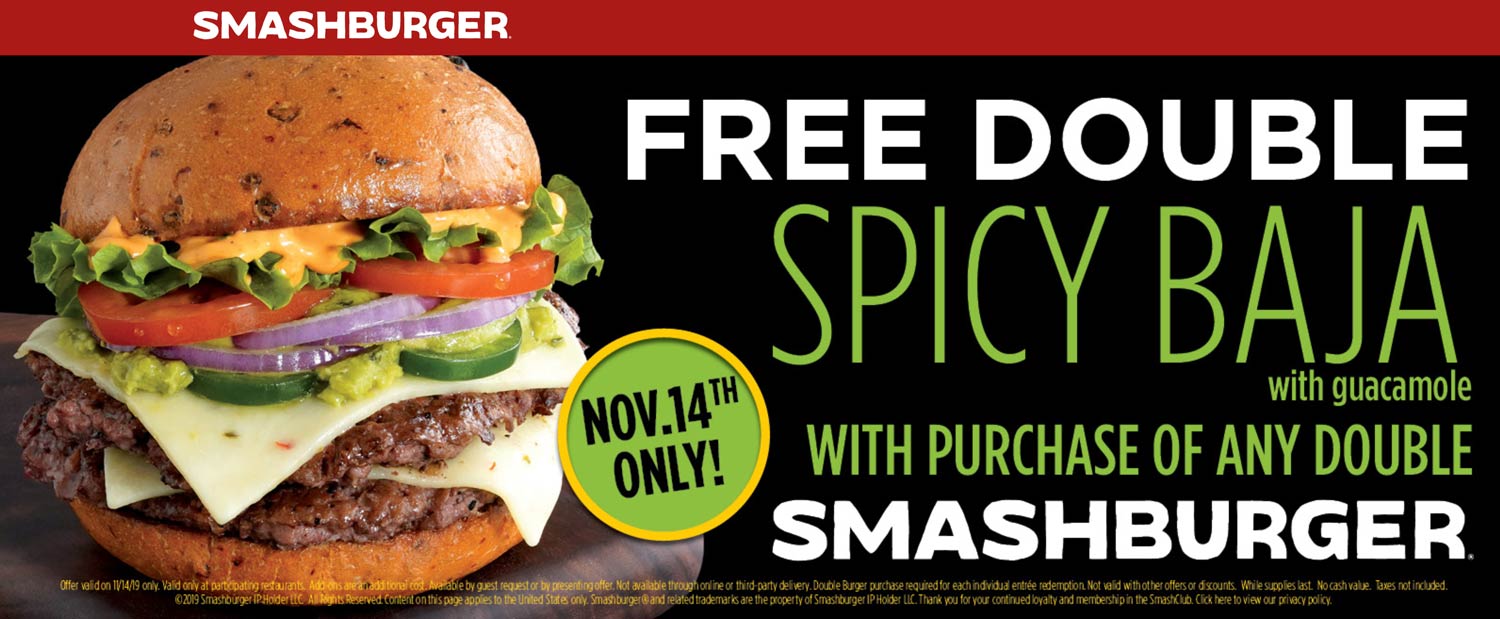 Smashburger coupons & promo code for [January 2022]