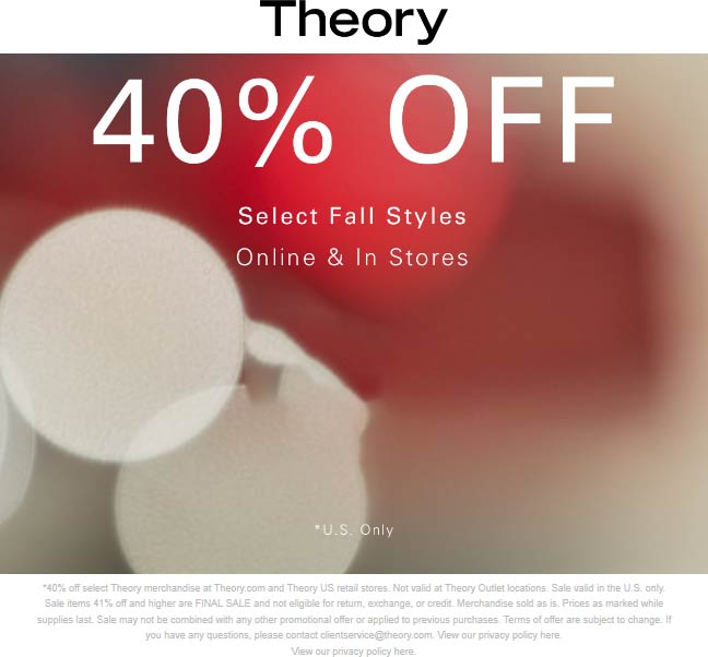 Theory coupons & promo code for [January 2022]