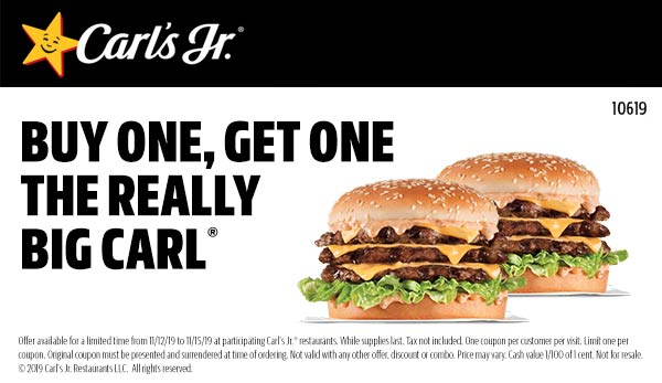 Carls Jr coupons & promo code for [October 2022]