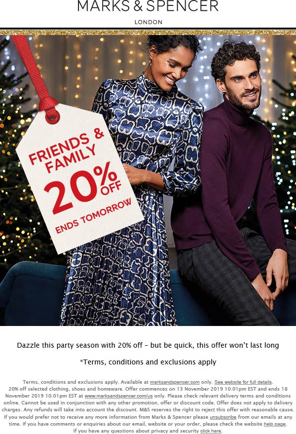Marks & Spencer coupons & promo code for [May 2022]