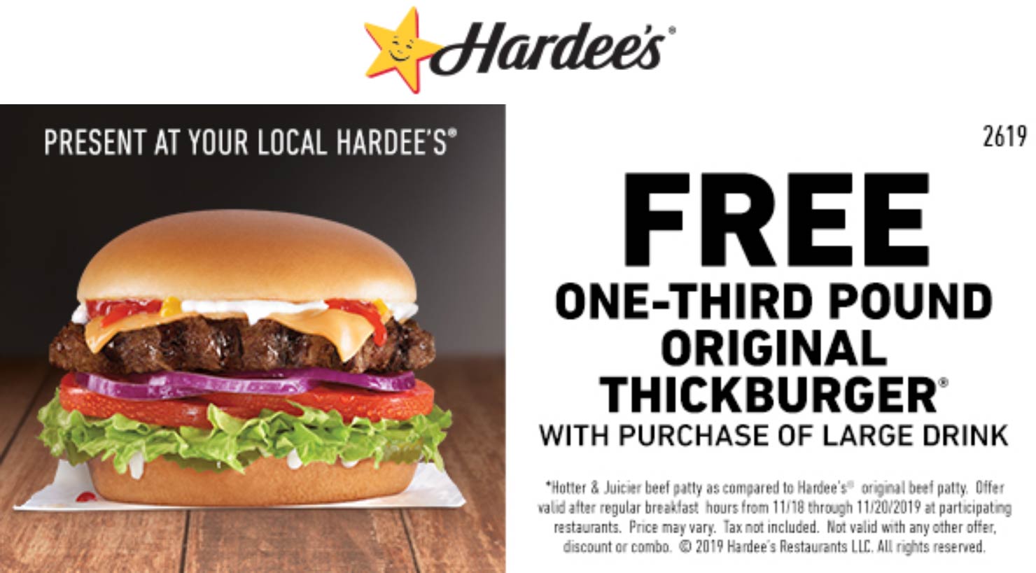 Hardees coupons & promo code for [October 2022]