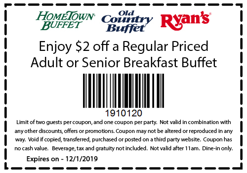 Hometown Buffet coupons & promo code for [October 2022]