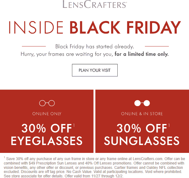 Lenscrafters coupons & promo code for [September 2022]