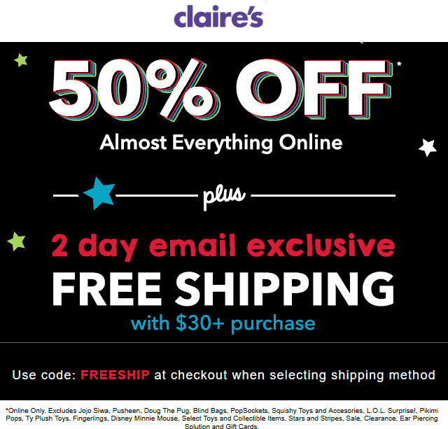 Claires coupons & promo code for [May 2022]