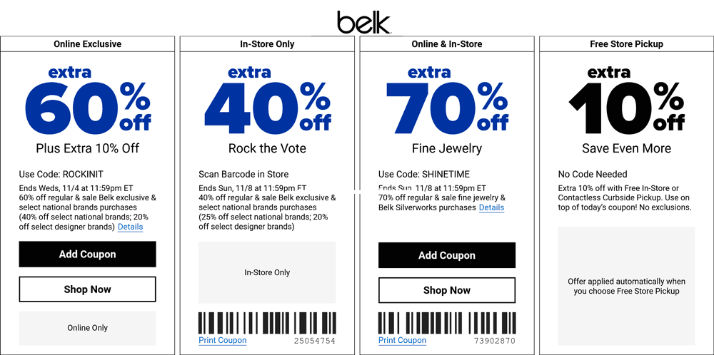 Belk stores Coupon  Extra 40-70% off at Belk #belk 