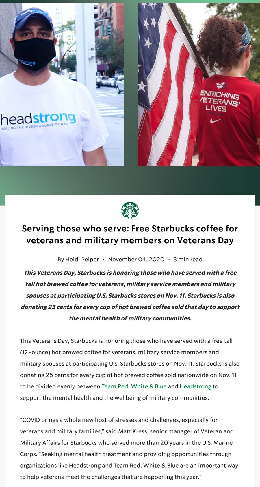 Starbucks restaurants Coupon  Military & vets enjoy a free tall hot coffee today at Starbucks #starbucks 