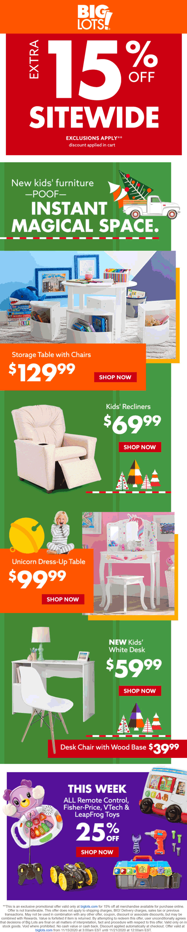 Big Lots stores Coupon  15% off everything online at Big Lots #biglots 