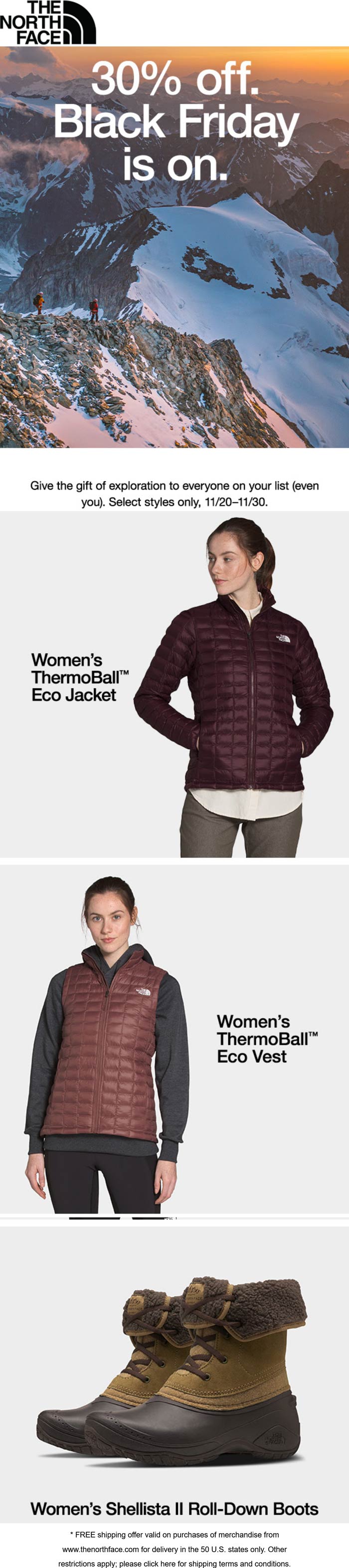 The North Face stores Coupon  30% off at The North Face #thenorthface 