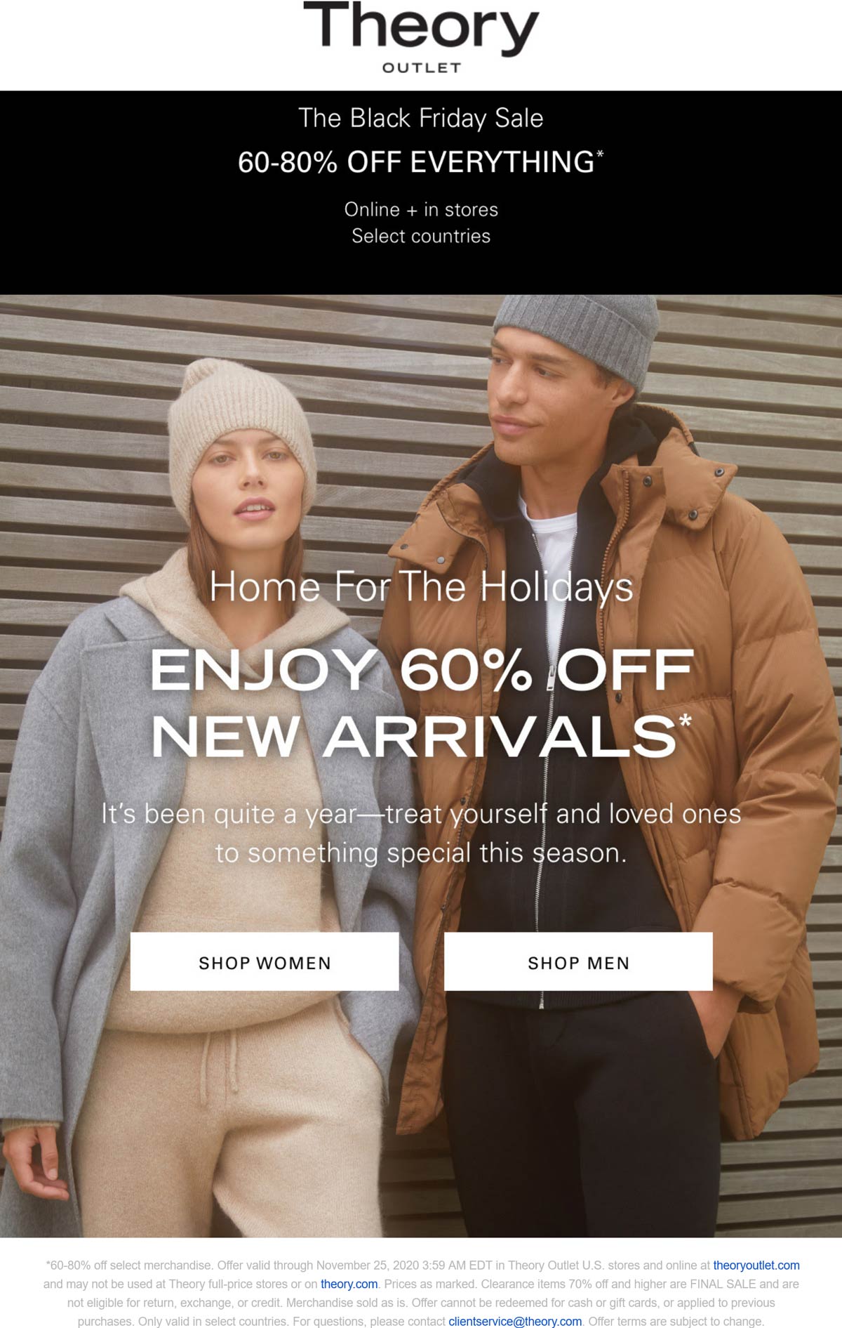 6080 off everything at Theory Outlet, ditto online theoryoutlet