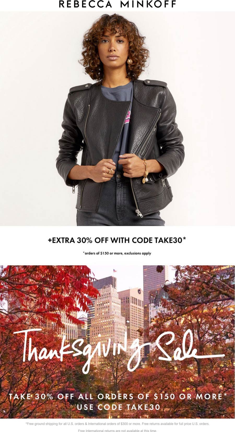 Rebecca Minkoff stores Coupon  Extra 30% off $150 at Rebecca Minkoff via promo code TAKE30 #rebeccaminkoff 