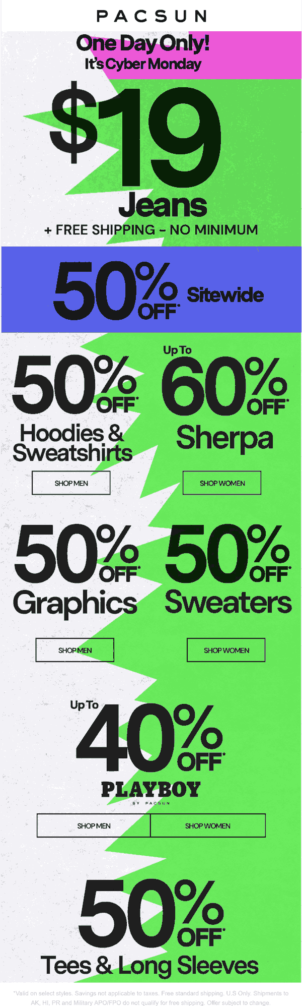 Pacsun stores Coupon  50% off everything today at Pacsun #pacsun 