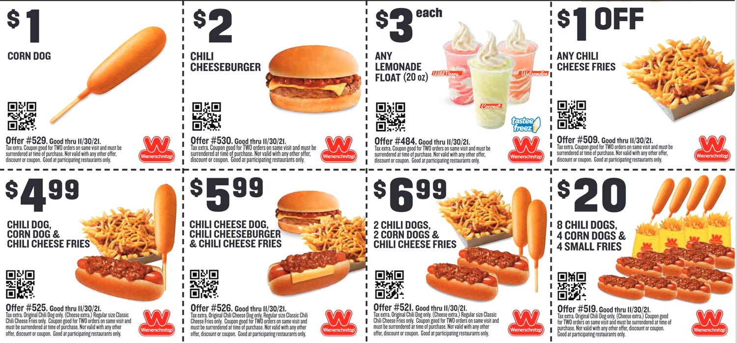 2 chili cheeseburger & more at Wienerschnitzel wienerschnitzel The