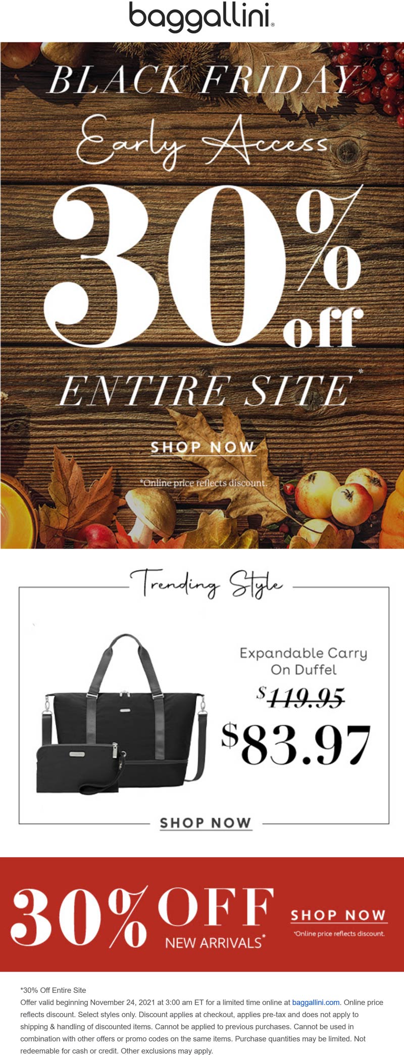 Baggallini stores Coupon  30% off everything online at Baggallini #baggallini 