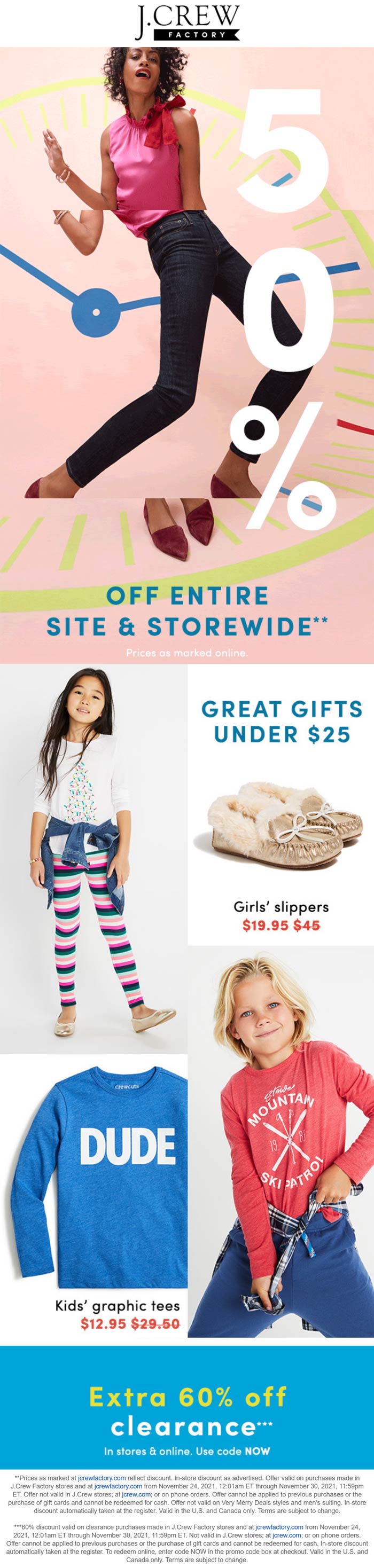 J.Crew Factory stores Coupon  60% off clearance & more at J.Crew Factory, ditto online #jcrewfactory 