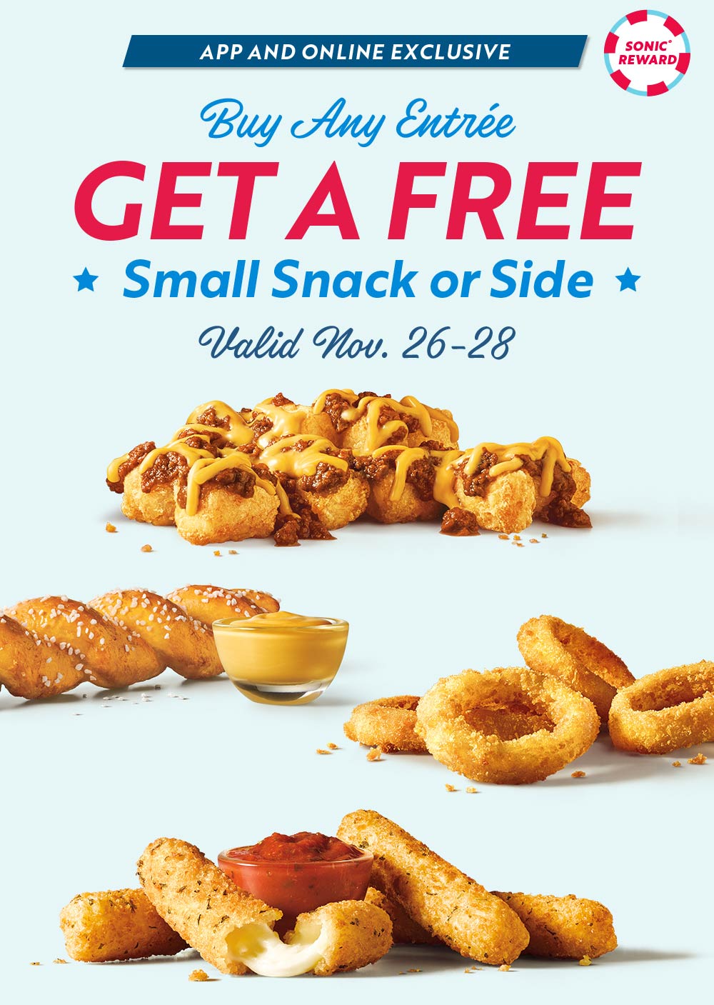 Sonic Drive-In restaurants Coupon  Free side with your entree at Sonic Drive-In #sonicdrivein 