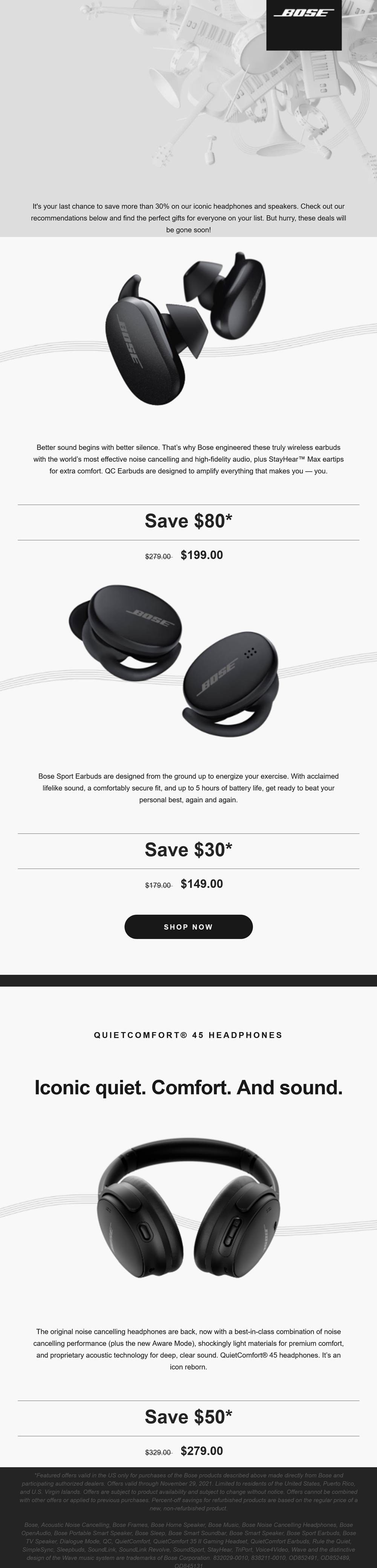Bose stores Coupon  30% off earbuds & headphones at Bose #bose 