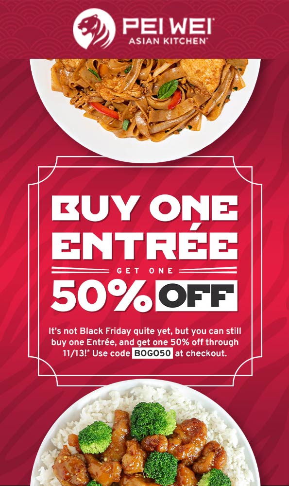 Pei Wei coupons & promo code for [November 2022]