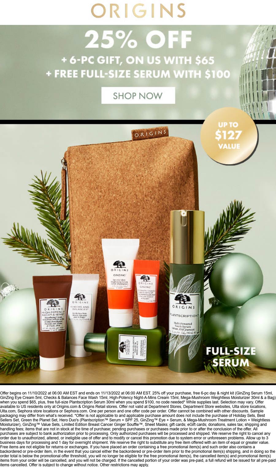 Origins coupons & promo code for July 2025