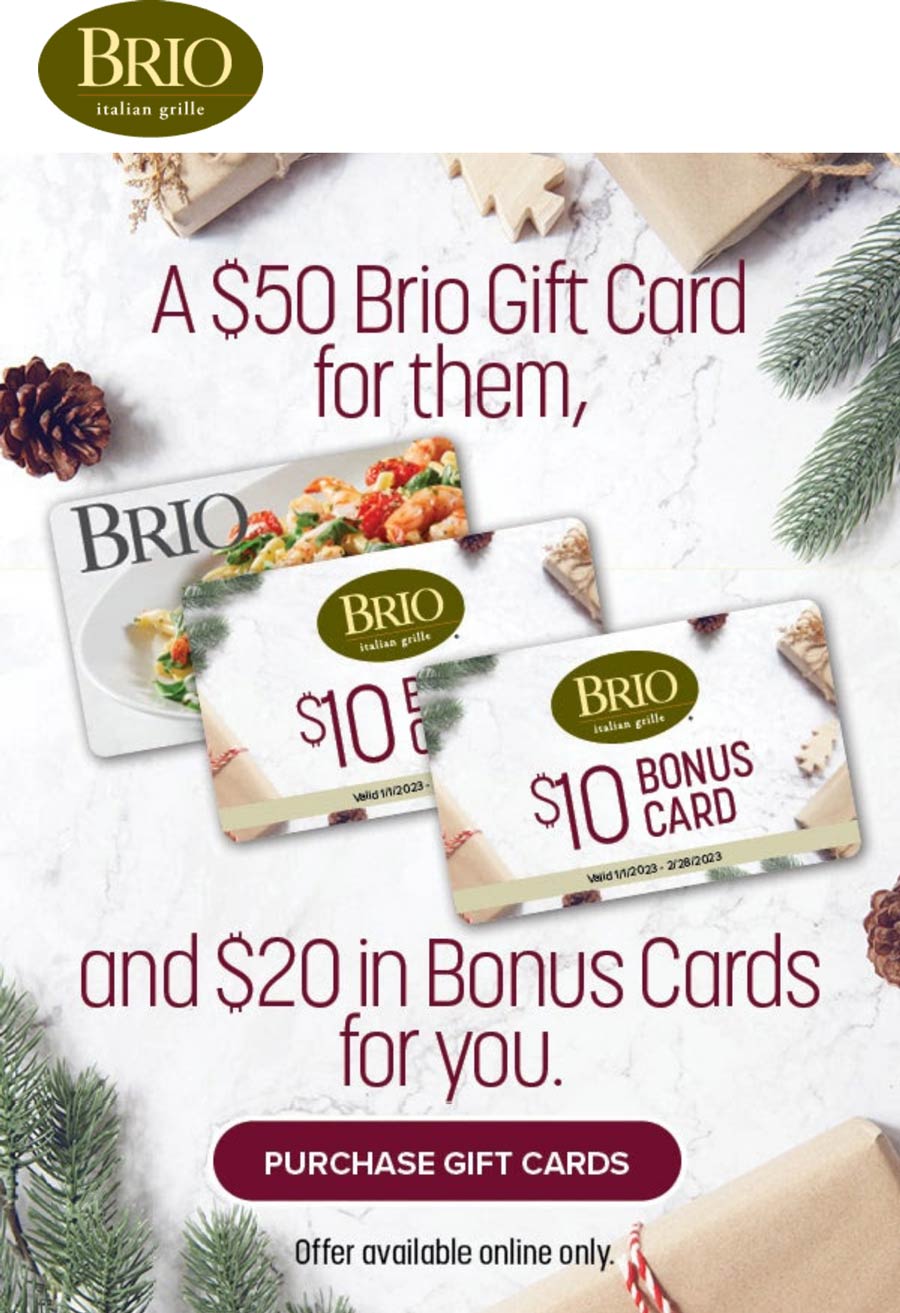 Brio coupons & promo code for [November 2022]