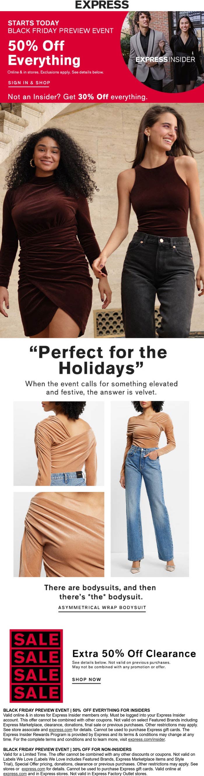 Express stores Coupon  30-50% off everything at Express #express 