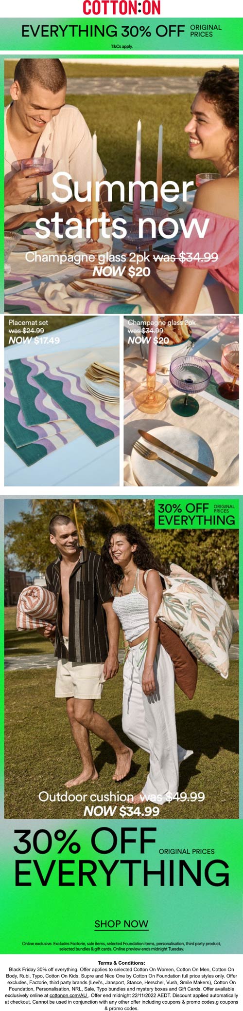 Cotton On stores Coupon  30% off everything at Cotton On #cottonon 