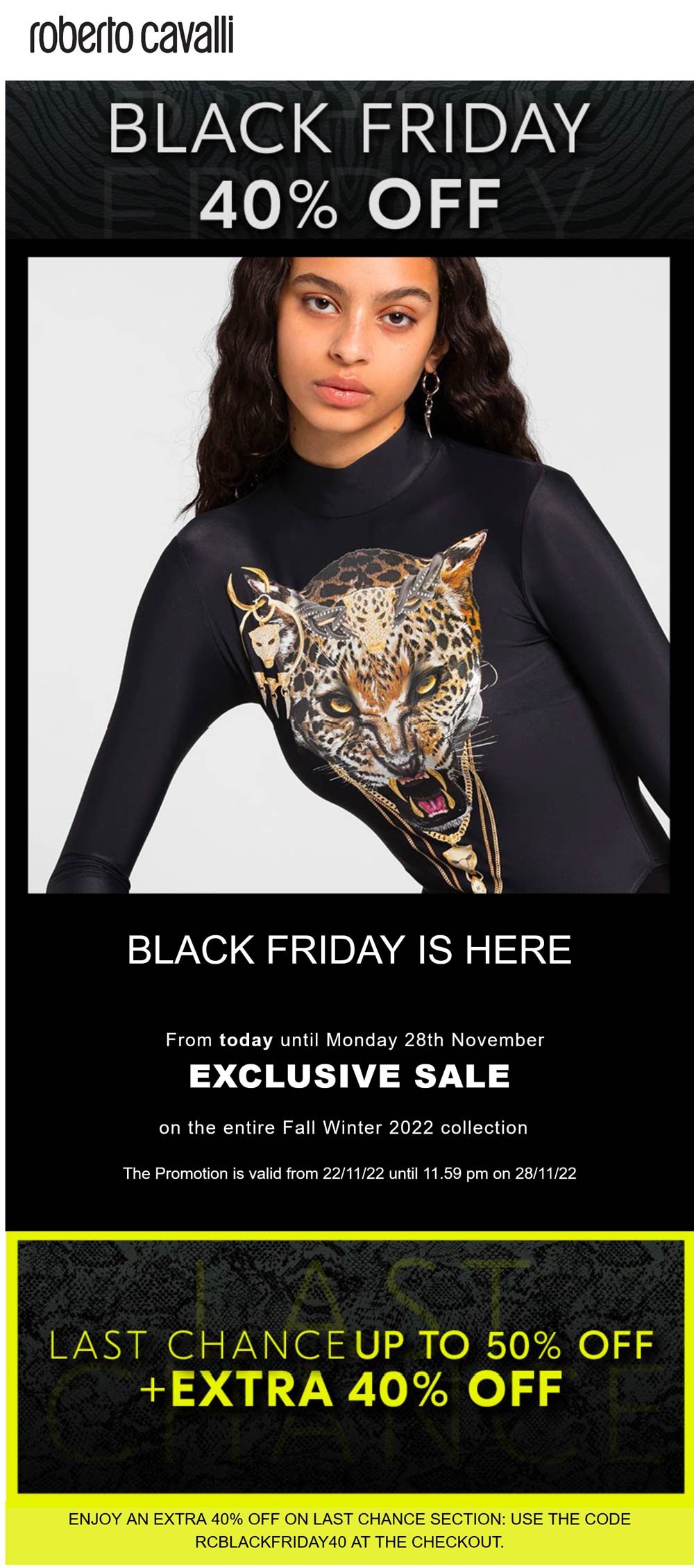 Roberto Cavalli coupons & promo code for July 2025