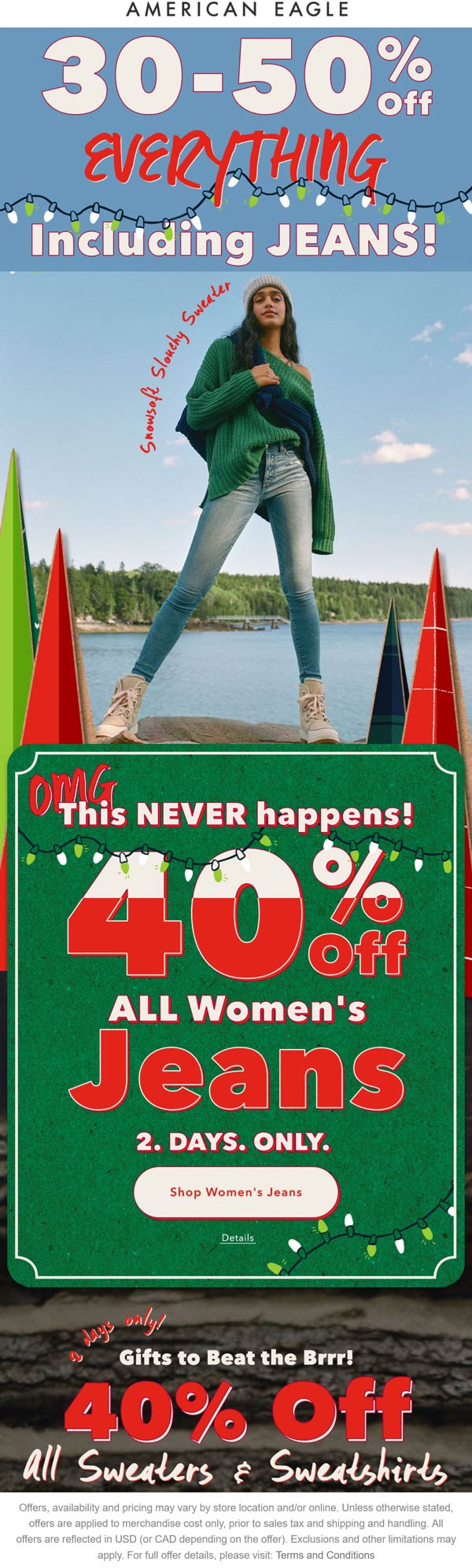 American Eagle stores Coupon  30-50% off everything at American Eagle #americaneagle 