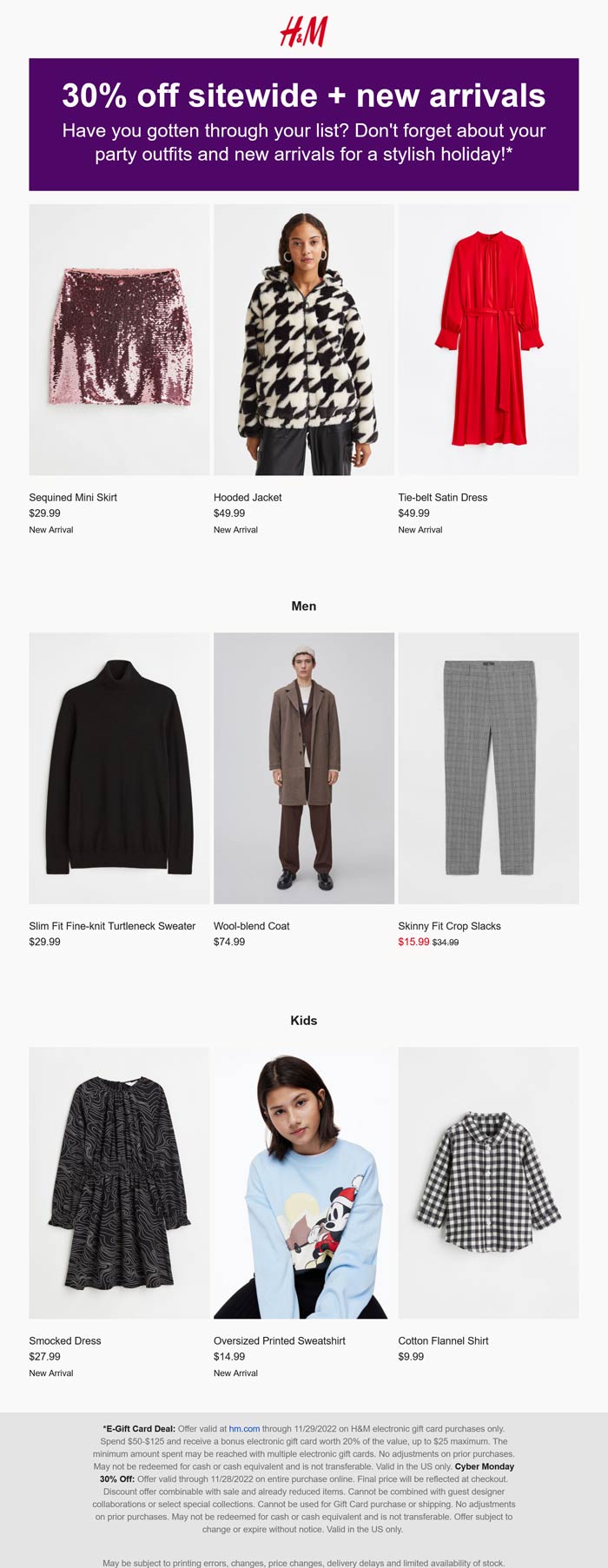 H&M stores Coupon  30% off everything online today at H&M #hm 