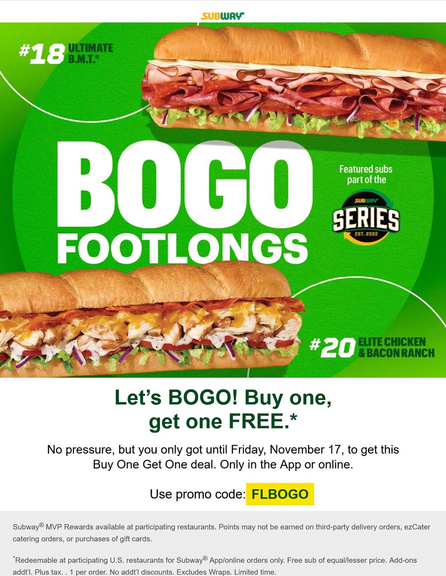 Subway January 2024 Coupons and Promo Codes 🛒