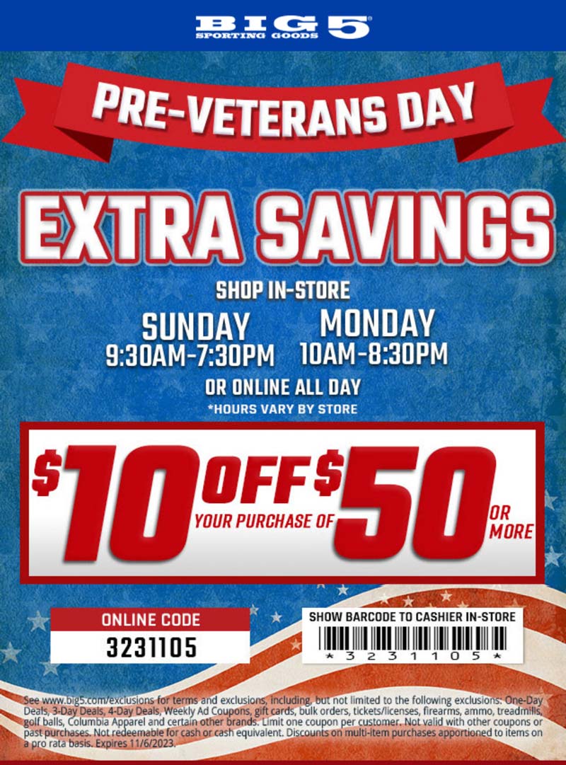 Big 5 coupons & promo code for [June 2025]