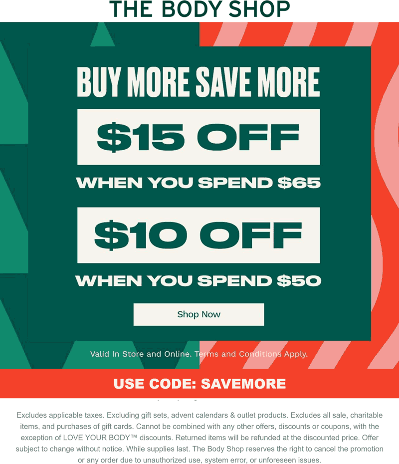 The Body Shop coupons & promo code for [June 2025]