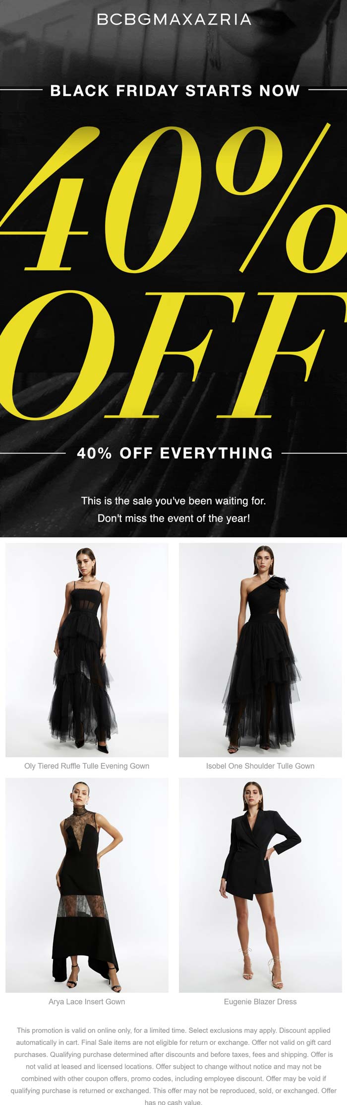 BCBGMAXAZRIA stores Coupon  40% off everything online at BCBGMAXAZRIA #bcbgmaxazria 