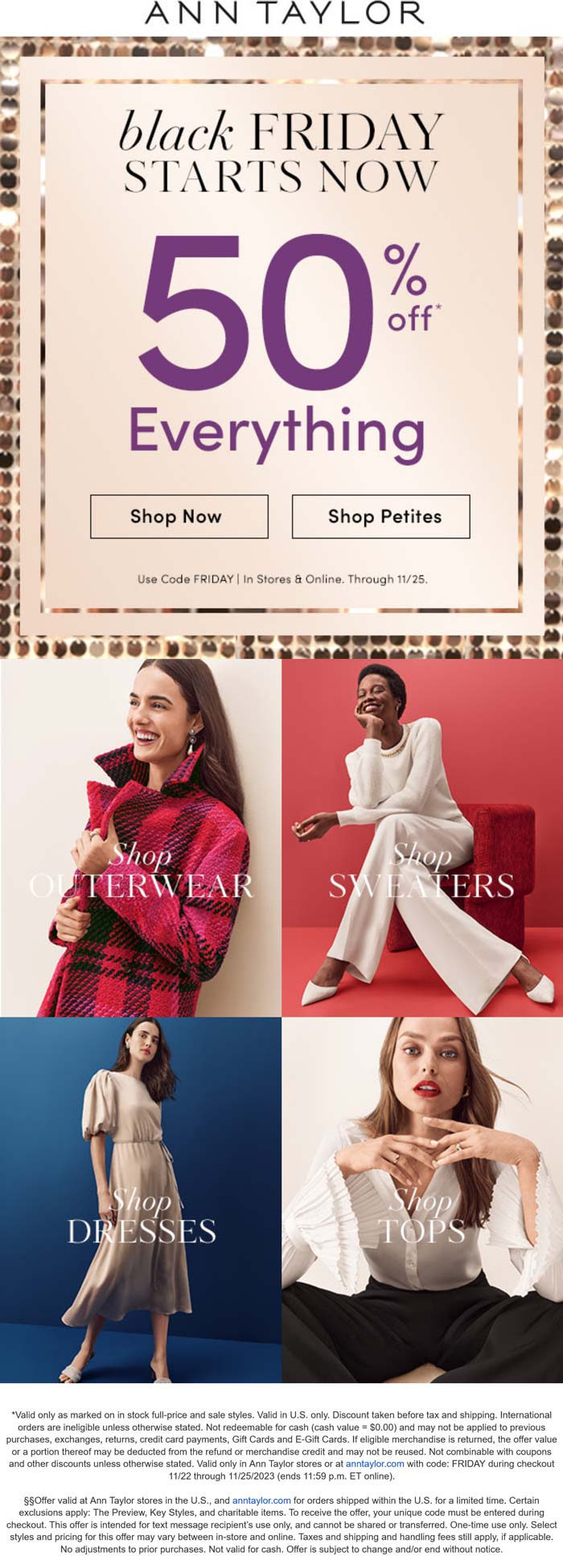 Ann Taylor December 2023 Coupons and Promo Codes 🛒