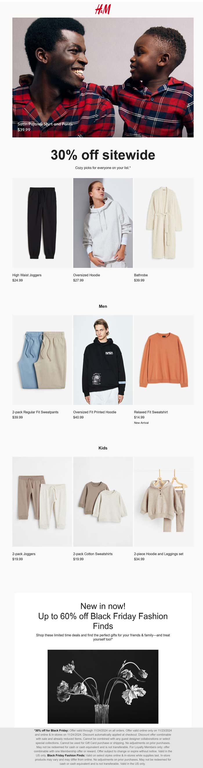H&M stores Coupon  30% off everything today at H&M, ditto online #hm 