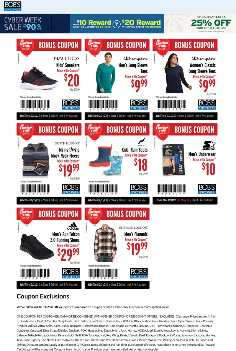 Extra 25% off & more at Bobs Stores #bobsstores