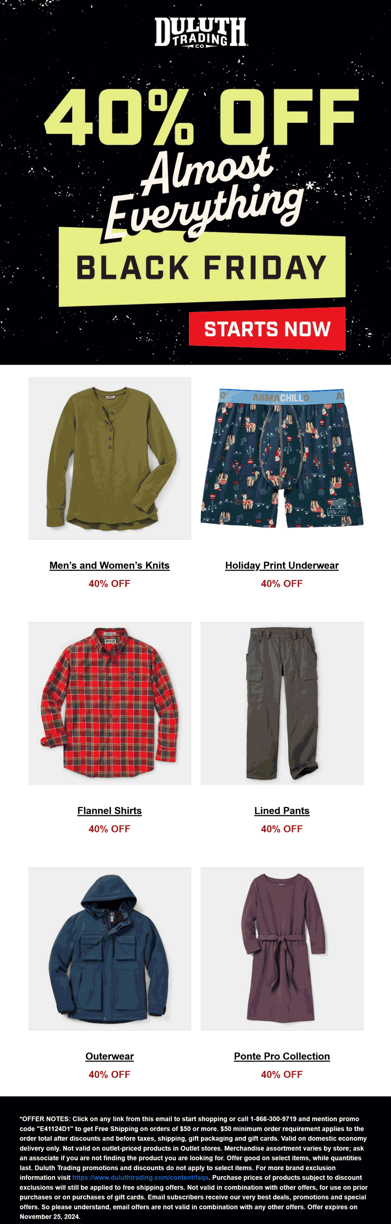 Duluth Trading Co stores Coupon  40% off everything at Duluth Trading Co, or online via promo code E41124D1 #duluthtradingco 