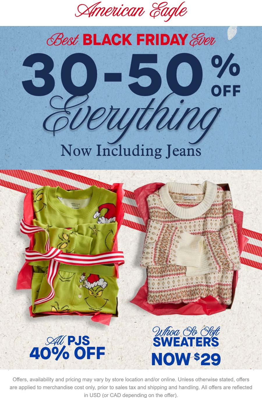 American Eagle stores Coupon  30-50% off everything at American Eagle #americaneagle 