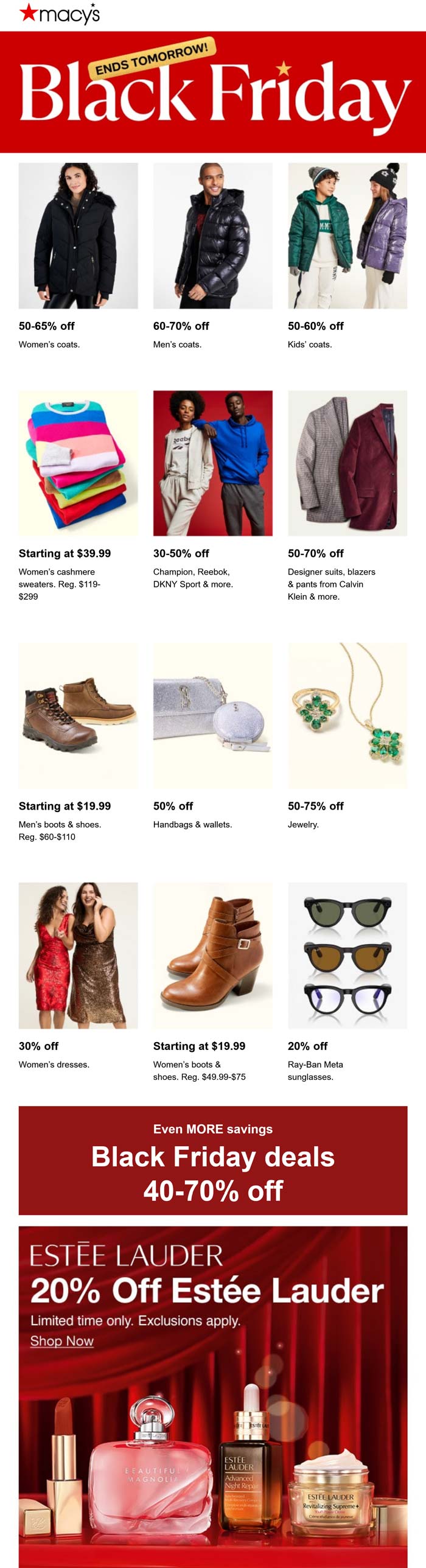 Macys stores Coupon  30-50% off at Macys, ditto online #macys 