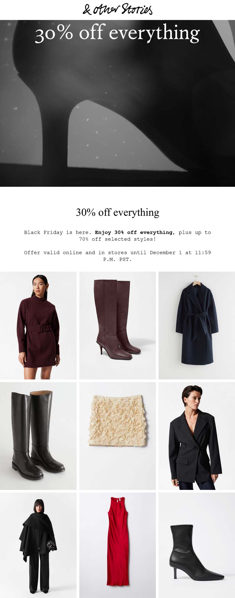 & Other Stories stores Coupon  30% off everything at & Other Stories, ditto online #otherstories 