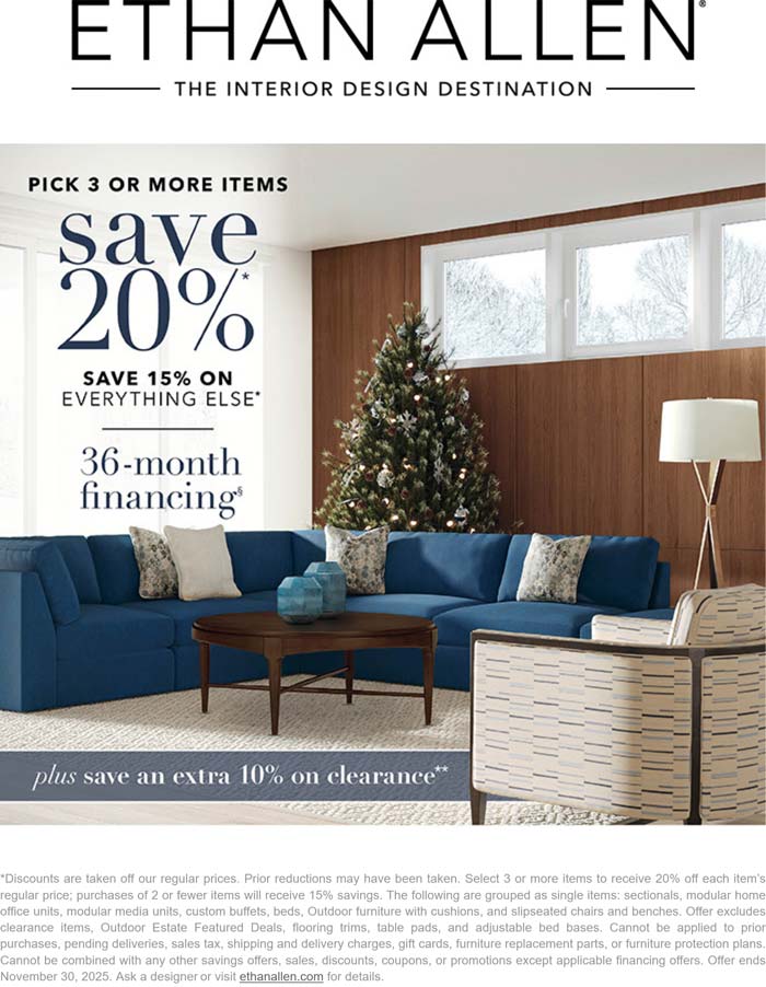 Ethan Allen stores Coupon  15-20% off at Ethan Allen #ethanallen 