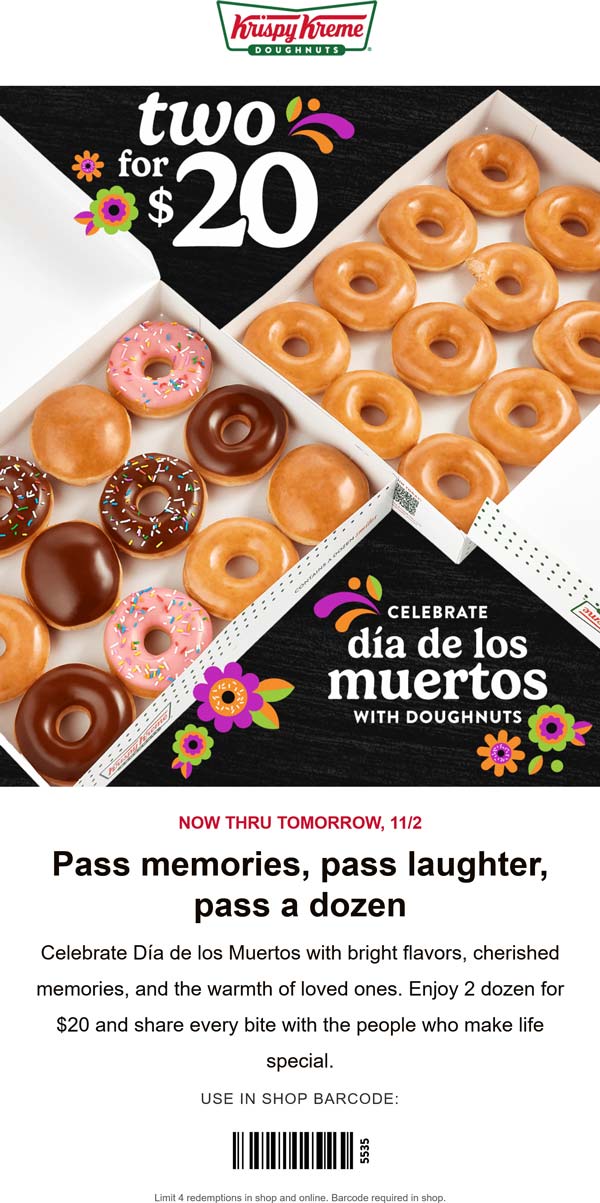 Krispy Kreme coupons & promo code for November 2025