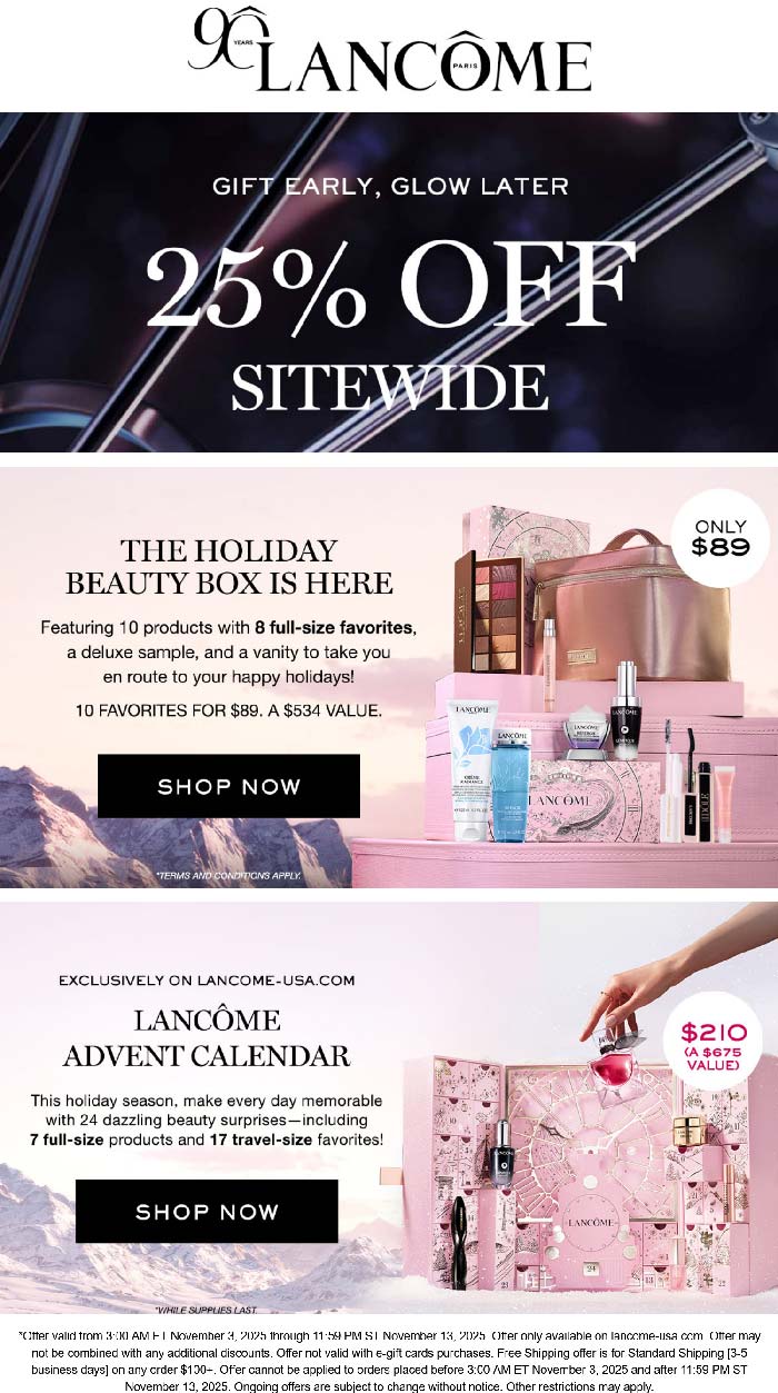 Lancome coupons & promo code for November 2025