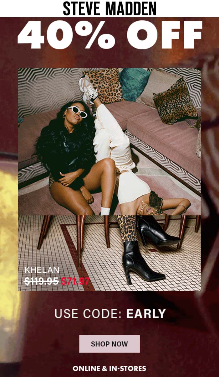 Steve Madden coupons & promo code for November 2025