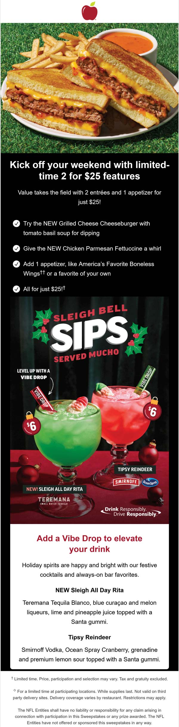 Applebees coupons & promo code for November 2025