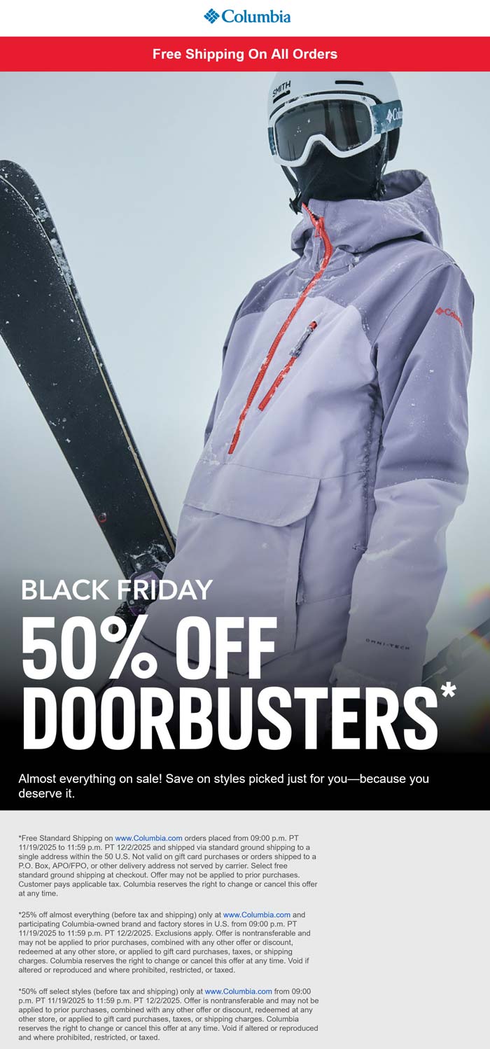 Columbia stores Coupon  50% off at Columbia #columbia 